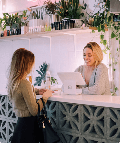 Online shopping includes both buying things online.